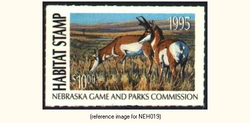 HALFPRICEHUNT Nebraska Habitat 1995 $10.00 antelope - Image 1 of 1