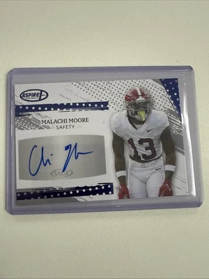 2025 Sage Aspire Blue Foil Rookie Auto Malachi Moore #ASP-MM2 New York Jets - Image 1 of 2