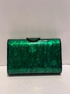 GRÜNE ACRYL ABENDTASCHE/CLUTCH MIT SPIEGEL - Bild 1 von 16
