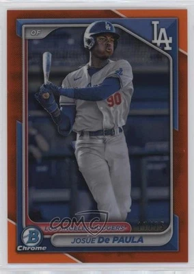 2024 Bowman Chrome Prospects Orange Refractor /25 Josue De Paula #BCP-12 - Image 1 of 2