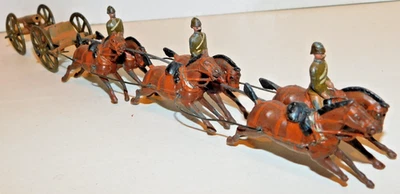 Antigua Gran Bretaña 1901 Plomo, Artillería Real Caballo Pequeña Escala, 8 Piezas Set #126 #B Foto 1 de 4