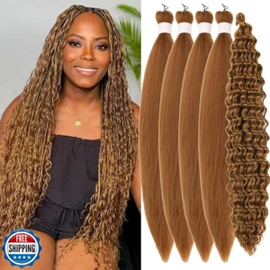Honey Blonde Braiding Hair Pre Stretched Boho Braids Colored Hypoallergenic p - Picture 1 of 5