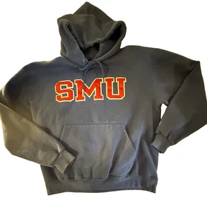 Champion SMU Mustangs Hoodie Sweatshirt Sz L - Picture 1 of 10