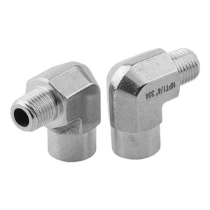 Robuster 90 Grad Winkel 1/4 Zoll NPT Stecker auf 1/4 Zoll NPT Buchse 2er Set - Bild 1 von 12