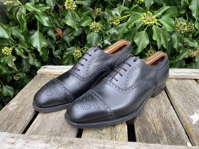 Church's - Perth - Black Calf Leather Oxford Brogue Shoes - UK 9.5 F - image 1 of 4