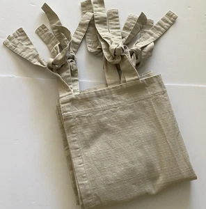 Pottery Barn Raffvorhänge Gardine Elfenbein Neutral Strukturiert Baumwolle 50 x 84 Stoffbahn - Bild 1 von 15