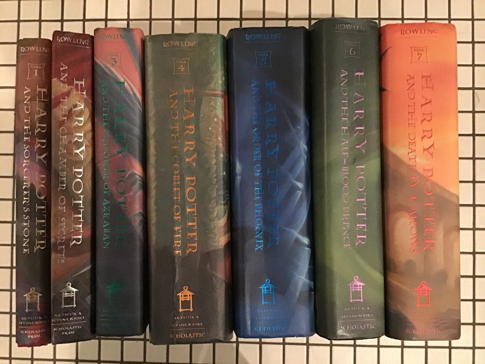 Harry Potter books complete set 1-7 hc dj J.K. Rowling children fiction fantasy Foto 1 de 1