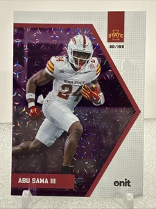 2025 Onit Iowa State - PURPLE HOLO Parallel #P-1 Abu Sama III 80/199 - Picture 1 of 2