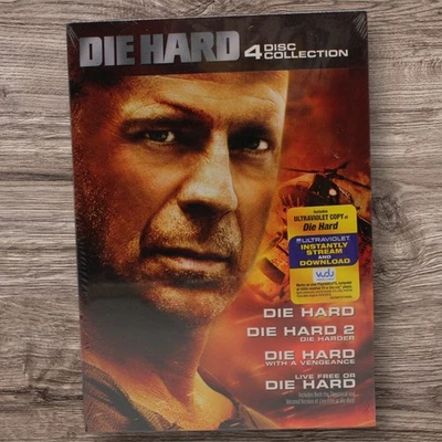 Die Hard DVD  4-Disc Collection Bruce Willis Vengeance Live Free New Free Ship - Image 1 of 3