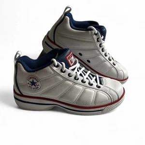 Y2K Converse Chuck Taylor All Star 2k4 Basketball Shoes - Size 7.5 - White Blue - Picture 1 of 8