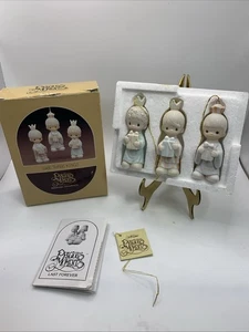 Momenti Preziosi Vintage 1980 Decorazioni Natalizie Wee Tre Re Set Con Scatola Raro - Foto 1 di 21