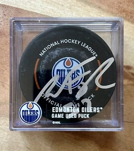 Connor McDavid Game-Used Assist Puck - From 100 Assist Season (2023-24) - Oilers - Picture 1 of 8