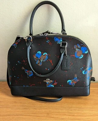 Cartera Coach F23456 Sierra con estampado de pájaros - SV/Negro Multi Foto 1 de 4