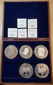 Silber 625-Münzen 5DM "Die ersten Fünf"- Gedenkmünzen-Kupfer-Polierte Platte - Bild 1 von 11
