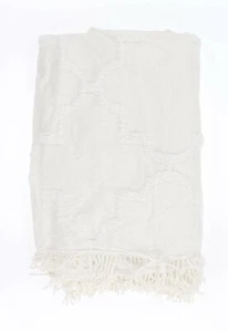 Nordstrom 159630 Queen Tagesdecke Bettdecke 100% Baumwolle Weiß - Bild 1 von 3