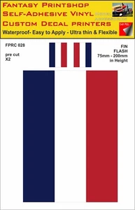 RAF Fin Flash Twin Packs Vinyl Sticker Decals 75mm -275mm FPRC028 vinyl transfer - Picture 1 of 16