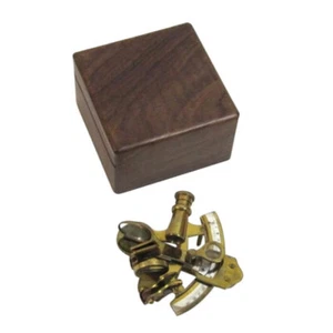 Brass Sextant Ship Nautical 3" inch Navigational Instruments Vintage Box Gift - Picture 1 of 3