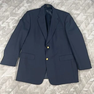 Blazer deportivo vintage de lana azul oscuro Austin Reed EE. UU. botones dorados 44R - Imagen 1 de 14