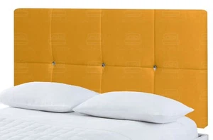 HEADBOARD PLUSH VELVET DELUXE 20" HIGH | SINGLE | DOUBLE | KINGSIZE | 9 COLOURS - Picture 1 of 18