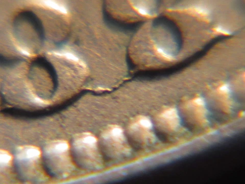 1883 P "No Cents" Liberty Nickel with Obverse Die Crack Errors Cover