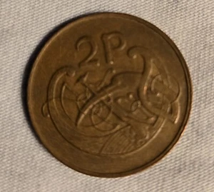 1980 Irish Two Pence Coin Old Vintage Ireland 2p Bird Harp - Picture 1 of 2