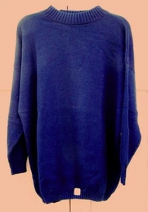 S.F.T.F. - STRAIGHT FROM THE FACTORY - WOMENS CREW NECK NAVY BLUE SWEATER - Picture 1 of 5