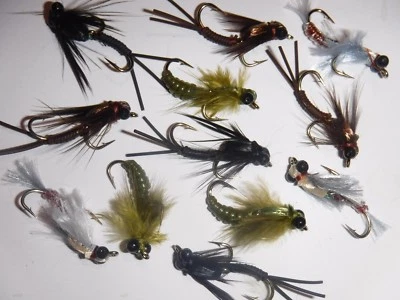 FISH WIZ LLC Wiggle Bugs!! 12 Articulated Nymphs--Steelhead Candy!!