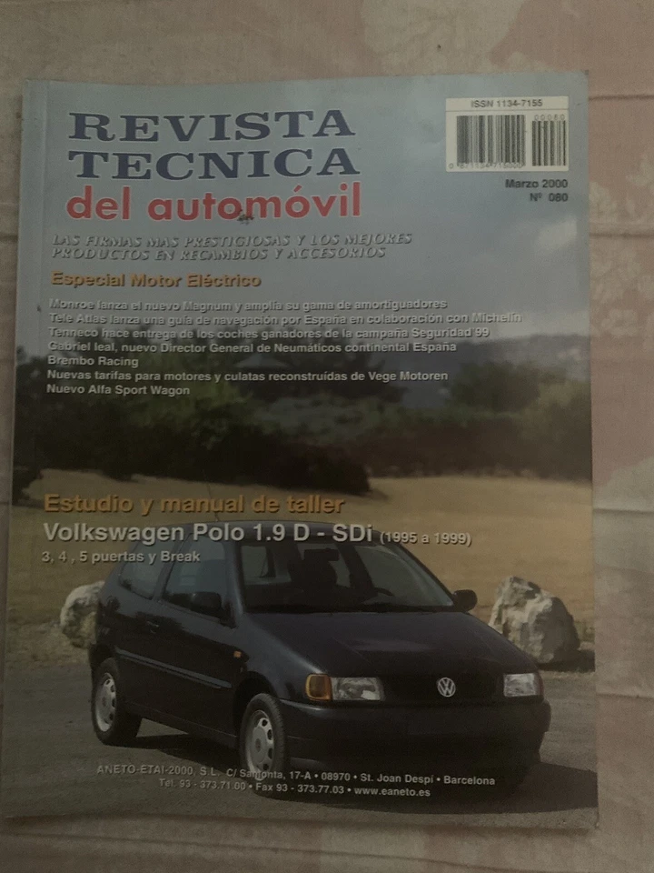 Manual De Taller Vw Polo 1.9 Diesel Y Sdi - Imagen 1 de 1