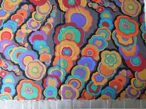 KAFFE FASSETT DRACHENSCHWÄNZE SCHWARZ 1 Yard Originalausgabe - Bild 1 von 4