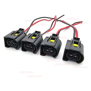 4pcs CITROEN FORD PEUGEOT VOLVO 1.6D 2 PIN FUEL INJECTOR CONNECTOR HARNESS PLUG - Picture 1 of 3