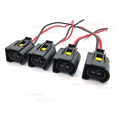 4pcs CITROEN FORD PEUGEOT VOLVO 1.6D 2 PIN FUEL INJECTOR CONNECTOR HARNESS PLUG - Image 1 of 3
