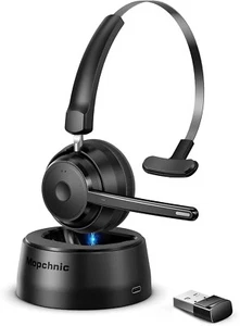 Wireless Headphones Bluetooth 5.0, 12H Playtime Bluetooth Headset with Mic - Picture 1 of 7