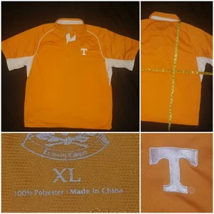  University Of Tennesee Polo Shirt Mens Size XL Orange/White  - Picture 1 of 6
