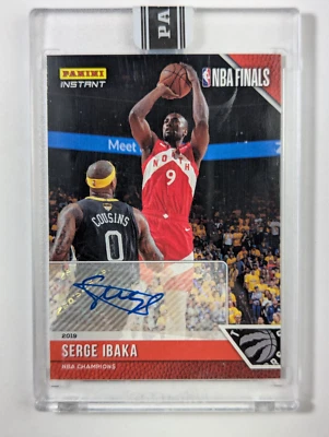 2018-19 Panini Instant NBA Finals Champions #184 Serge Ibaka Auto #D 4/5 - Image 1 of 2