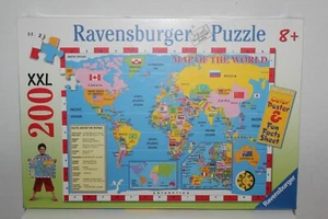 2005 Ravensburger Puzzle 200 XXL Map Of The World Globe #127481 SEALED BOX NEW - Picture 1 of 1