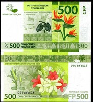 FRENCH PACIFIC TERRITORIES 500 FRANCS 2014 P 5 UNC
