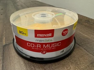 Maxell CD-R Max Data 700MB Audio 90 Mins 32X NEW OPEN BOX Pack of 29 (1 missing) - Picture 1 of 4
