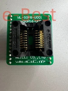Adaptador de enchufe WL-SOP16-U001 1,27 mm paso 6 mm ancho para programador Wellon - Imagen 1 de 6