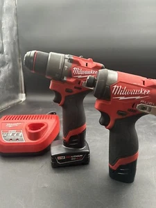 Milwaukee M12 FUEL 1/2" Hammer Drill 3404-20 + Impact Driver 3453-20 - Picture 1 of 5