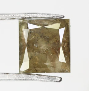 Natural Loose Green Diamond, Princess cut diamond Fancy green color princess cut - Picture 1 of 9