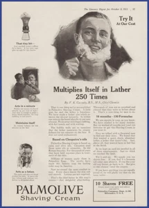 Vintage 1921 PALMOLIVE Shaving Cream Ephemera 1920's Print Ad - Picture 1 of 1