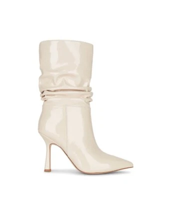 NWOB Jeffrey Campbell Guillo Pointed Toe Slouchy Boots in Ivory Patent size 8.5 - Image 1 of 4