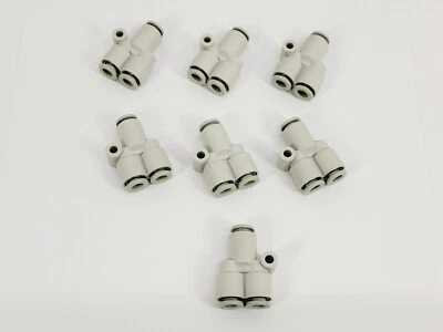 (Lot of 6) SMC S'pore KQ2U06-00A One Touch Y Fitting (6mm Tube OD) - Image 1 of 4