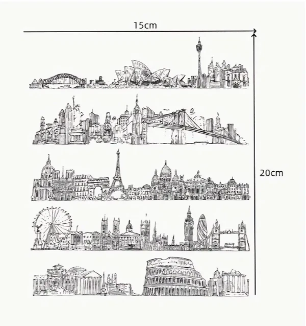 parís sellos transparentes roma tarjeta frontera NUEVO envío gratuito Foto 1 de 1