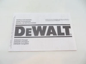 DeWALT Tool Instruction Manual Charger Model DW0245 #3459 - - Picture 1 of 3
