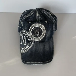 Robin Ruth Morocco Logo Washed Faded Black Baseball Cap Herren DAMEN verstellbar - Bild 1 von 12