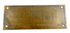 Antique - La presse à imprimer Miehle - Plaque en laiton plaque insigne - Grande 9"x3,5"