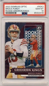 2022 Optic Brock Purdy 49ERS Gridiron Kings Rc PSA 10 - Picture 1 of 2