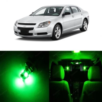 9 x Kit de luces interiores LED verdes para Chevrolet Chevy Malibu 2005-2012 + HERRAMIENTA Foto 1 de 4