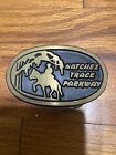 Boucle vintage Natchez Trace Parkway cheval DynaBuckle laiton massif boucle Dyna rare